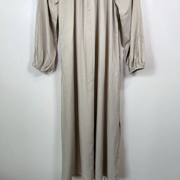H&M Womens Size Xsmall Calf  Length Oversize Beige Midi Dress - Picture 14 of 16